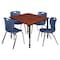 Regency Tables > Height Adjustable > Square Table & Chair Sets, 48 W, 48 L, 23-34 H, Cherry TB4848CHAPBK40NV - alternate 1
